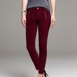 Banana Republic Velvet Ankle Zip Cord Pants